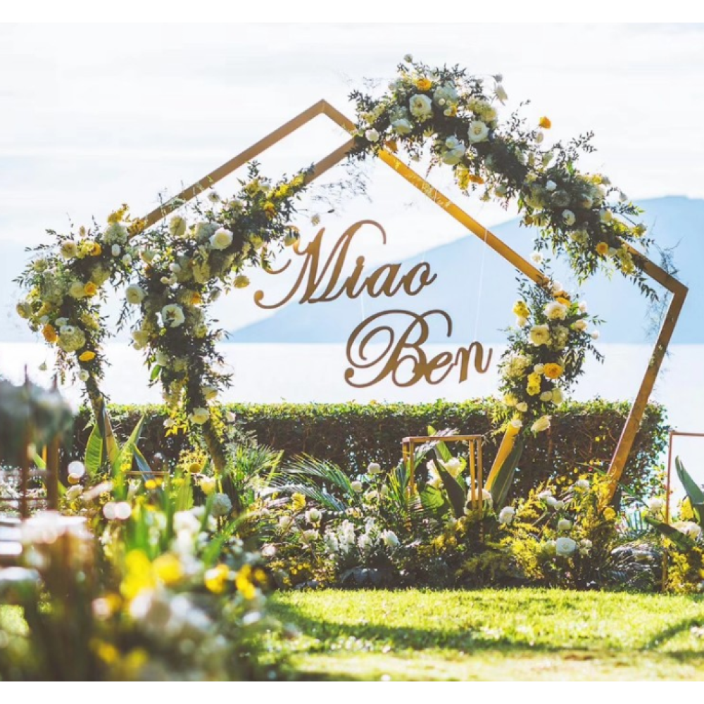 Geometric Wedding Backdrop | Irregular Shape